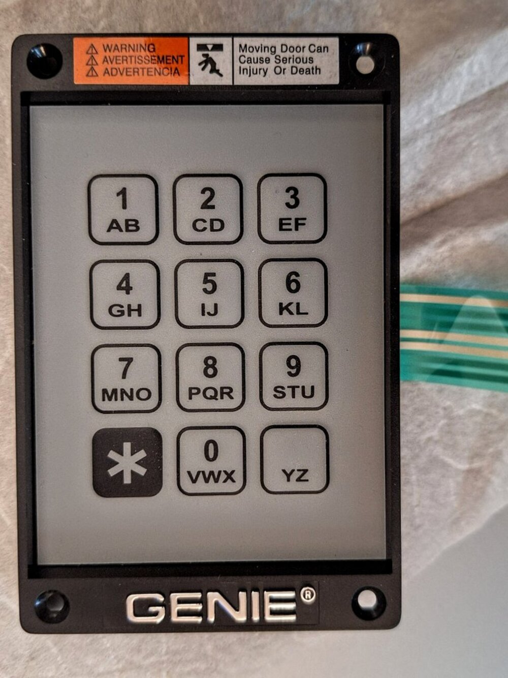 Genie Garage Door Opener Keyless Entry KEP-1 Keypad and Ribbon 20235R.S